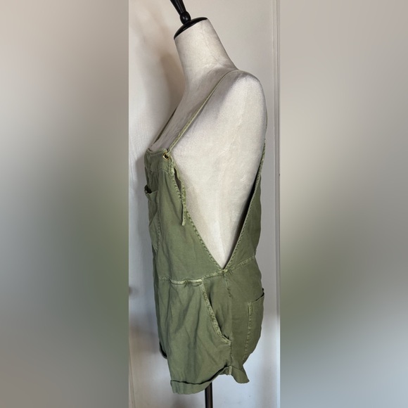 Billabong Casual Linen Romper Overall Beach Surf California Coastal Cowgirl - Picture 5 of 14